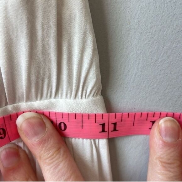 Kimchi Blue White Silky T Strap Midi Dress - Picture 9 of 10